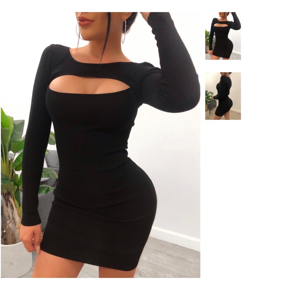 Black Peep hole dress